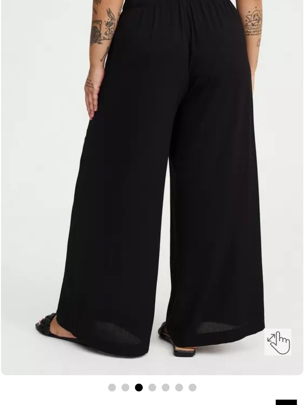 torrid Black Wide-Leg Drawstring Pants - Picture 2 of 8